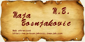 Maja Bošnjaković vizit kartica